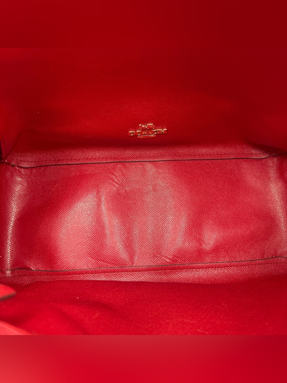 Coach 27 Women's Horse and Carriage Tote Bag Black Brown Red - Picture 7 of 8
